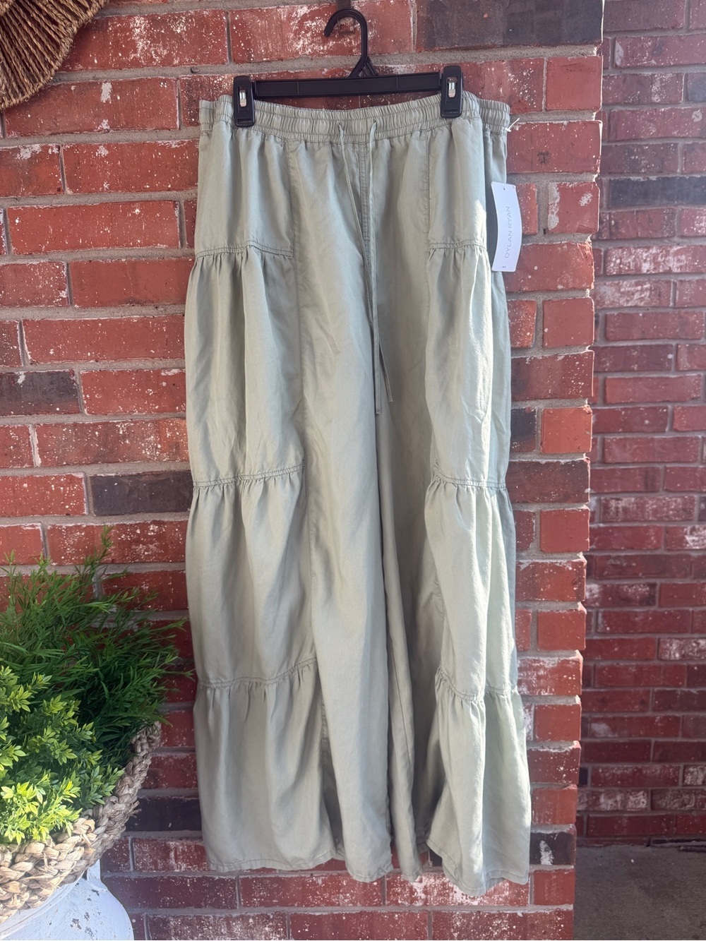 NWT Dylan Ryan Sage Green Wide Leg Pants